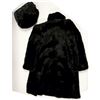 Image 2 : Coat, Ladies Short Nap, Black Fur with Fur Hand Warmers  (91340)