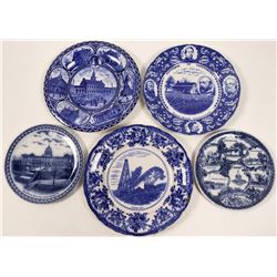 Pennsylvania Blue Souvenir Advertising and Calendar Plates (5) (112619)