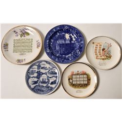Various Souvenir Advertising and Calendar Plates (5) (112613)