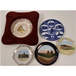Western Souvenir and Advertising Plates (5) (112611)