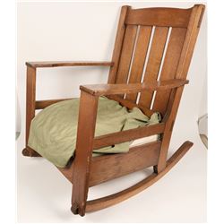 19th Century Mission Style Rocking Chair  (120633)