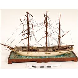 19th Century Hand Carved Ship Model (119972)