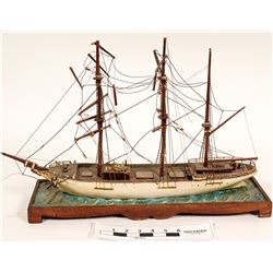 19th Century Hand Carved Ship Model  (119972)