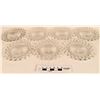 Image 1 : Fostoria American clear Crystal Cube Design Dinner Plates  (121561)