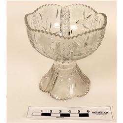 Leaded Crystal Serving Bowl & Pedestal  (120918)