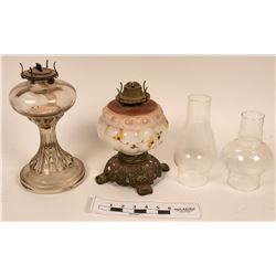 Victorian Style Kerosene Lamp Pair  (122732)