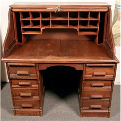 Vintage Oak Roll Top Desk (119975)