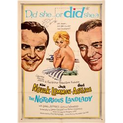 Notorious Landlord Poster with Jack Lemon Sig (102711)