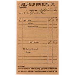 Goldfield Bottling Company Receipt  (113491)