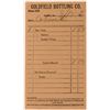 Image 1 : Goldfield Bottling Company Receipt  (113491)