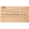 Image 1 : Parry Brothers / John Wieland Brewing Company Billhead  (113354)