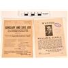 Image 1 : Wanted Posters - Burglary & Safe Job, and Fugitive (2)  (118269)