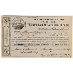 Adams & Company Freight Receipt  (119979)