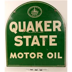 Quaker State Two Sided Porcelain Sign  (120900)