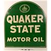 Image 1 : Quaker State Two Sided Porcelain Sign  (120900)