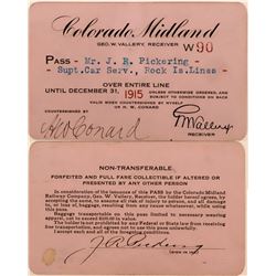 Colorado Midland Railway Annual Pass  (113443)