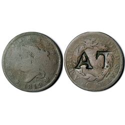 Counterstamped Large Cent  (121342)