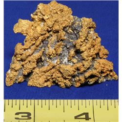 Choice Crystalline Gold with Lead/silver sulfides. 5.45 troy Oz (119015)