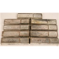 Nine American Smelting & Refining Company Nickel Bars  (121722)