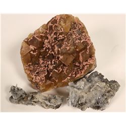 Barite on Yellow Fluorite  (108940)