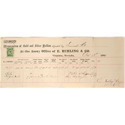 Ruhling & Company Assay; with Green 5c Nevada Revenue Stamp (108363)