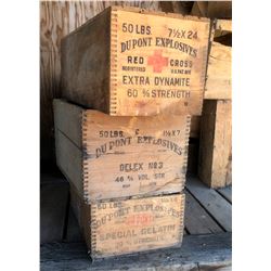 Dupont Explosive Wood Boxes (3)  (122153)