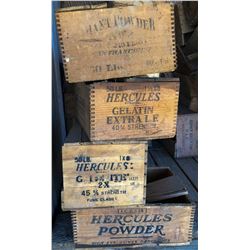 Hercules Powder Boxes (4 Different)  (122156)