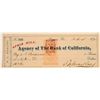 Image 1 : Ophir Mill Revenue Check issued to F. Birdsall, Signed by Mackay  (113524)