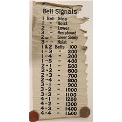 Mammoth Mine, UT Bell Signal Sign  (105129)
