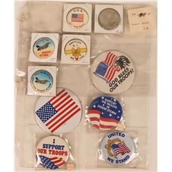 Military Support Pin Backs  (121760)