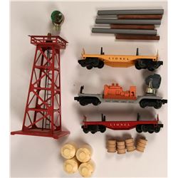 Model Train: Lionel Rotating beacon and cars  (121307)