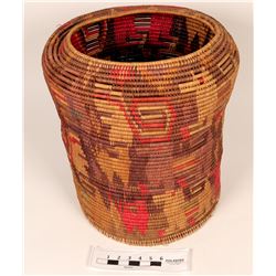 Figural Polychrome Basket  (122735)