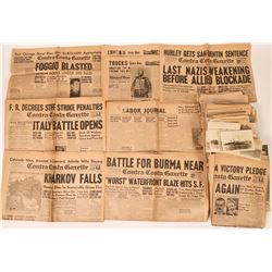 WWII and Railroad Newspaper and other Ephemera  (118996)