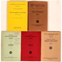 Four Mining Publications of the Nevada State Bureau of Mines , Geology and Mining Series- Bulletins