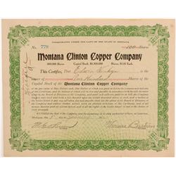 Montana Clinton Copper Stock  (109530)