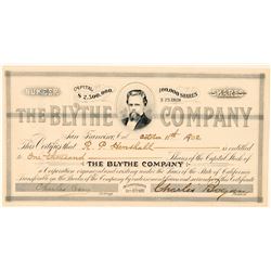 The Blythe Company Stock Certificate  (100752)