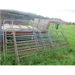 4) Corral Panels w Walk Through Gates 3) 10' 1) 8'