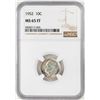 Image 1 : 1952 Roosevelt Dime Coin NGC MS65FT