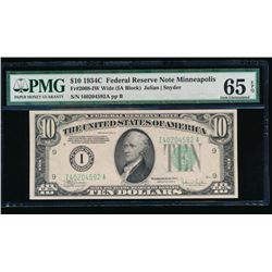 1934C $10 Minneapolis Federal Reserve Note PMG 65EPQ
