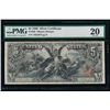 Image 1 : 1896 $5 Educational Silver Certificate PMG 20
