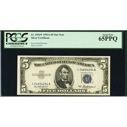 1953A $5 Silver Certificate STAR Note PCGS 65PPQ