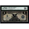 Image 1 : 1899 $1 Black Eagle Silver Certificate Series Key Note PMG 20