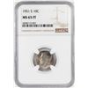 Image 1 : 1951-S Roosevelt Dime Coin NGC MS65FT