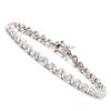 Image 1 : Plated Rhodium 0.27ctw Diamond Bracelet