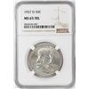 Image 1 : 1957-D Franklin Half Dollar Coin NGC MS65FBL