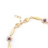 Image 2 : Plated 18KT Yellow Gold 0.82ctw Amethyst and Diamond Bracelet