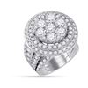 Image 1 : Round Diamond Cluster Bridal Wedding Ring Band Set 7 Cttw 14kt White Gold - REF-822M9H