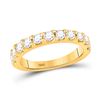 Image 1 : Womens Round Diamond Wedding Single Row Band 7/8 Cttw 14kt Yellow Gold - REF-79W5K