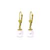 Image 1 : Genuine 4 ctw Pearl Earrings 14KT Yellow Gold - REF-20A7K