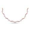Image 1 : Womens Round Diamond Cocktail Cluster Necklace 2-1/2 Cttw 14kt White Gold - REF-252K5Y
